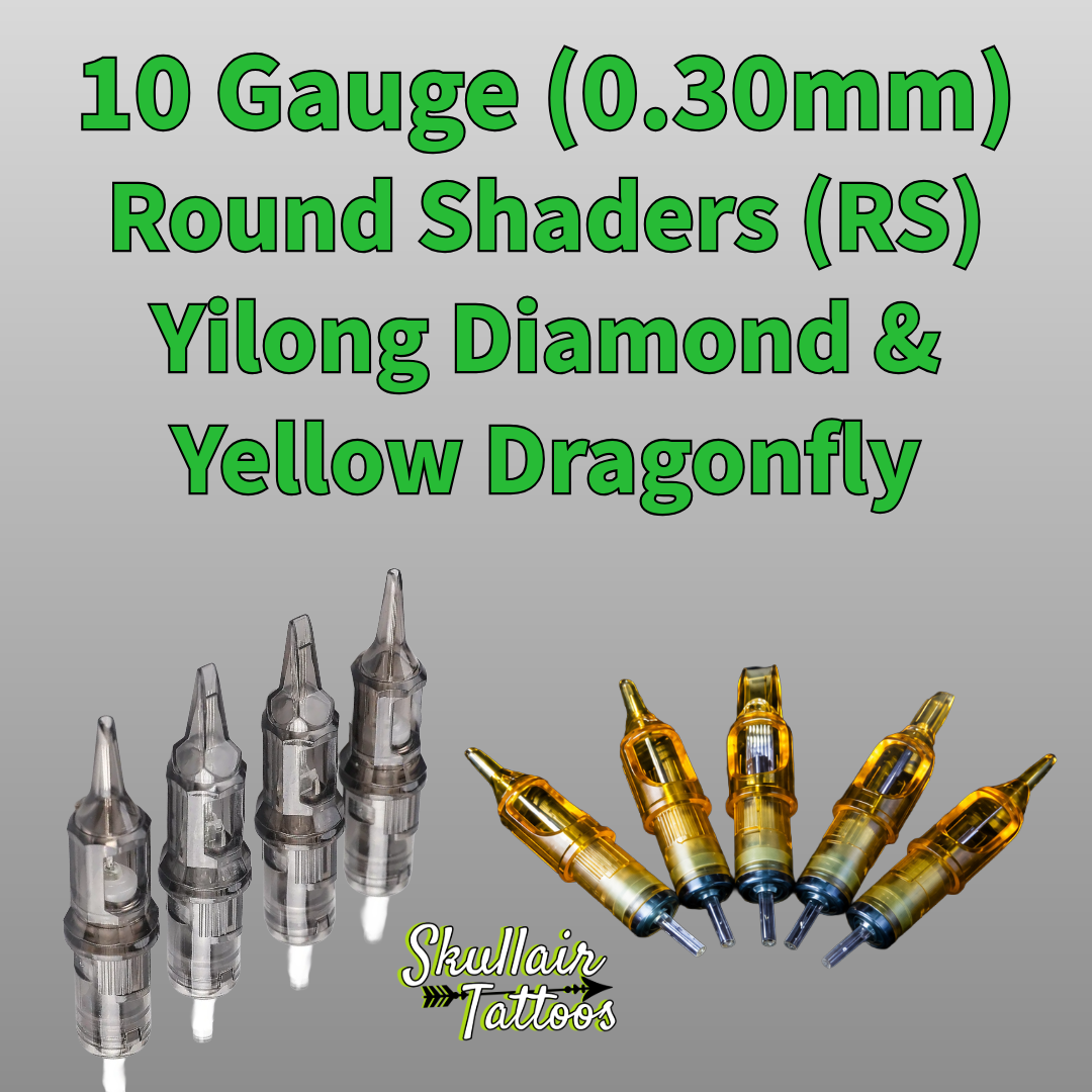 10G (0.30mm) Round Shaders — Yilong Diamond & Yellow Dragonfly