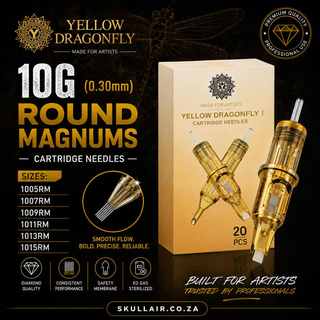 10G (0.30mm) Round Magnums — Yilong Diamond & Yellow Dragonfly