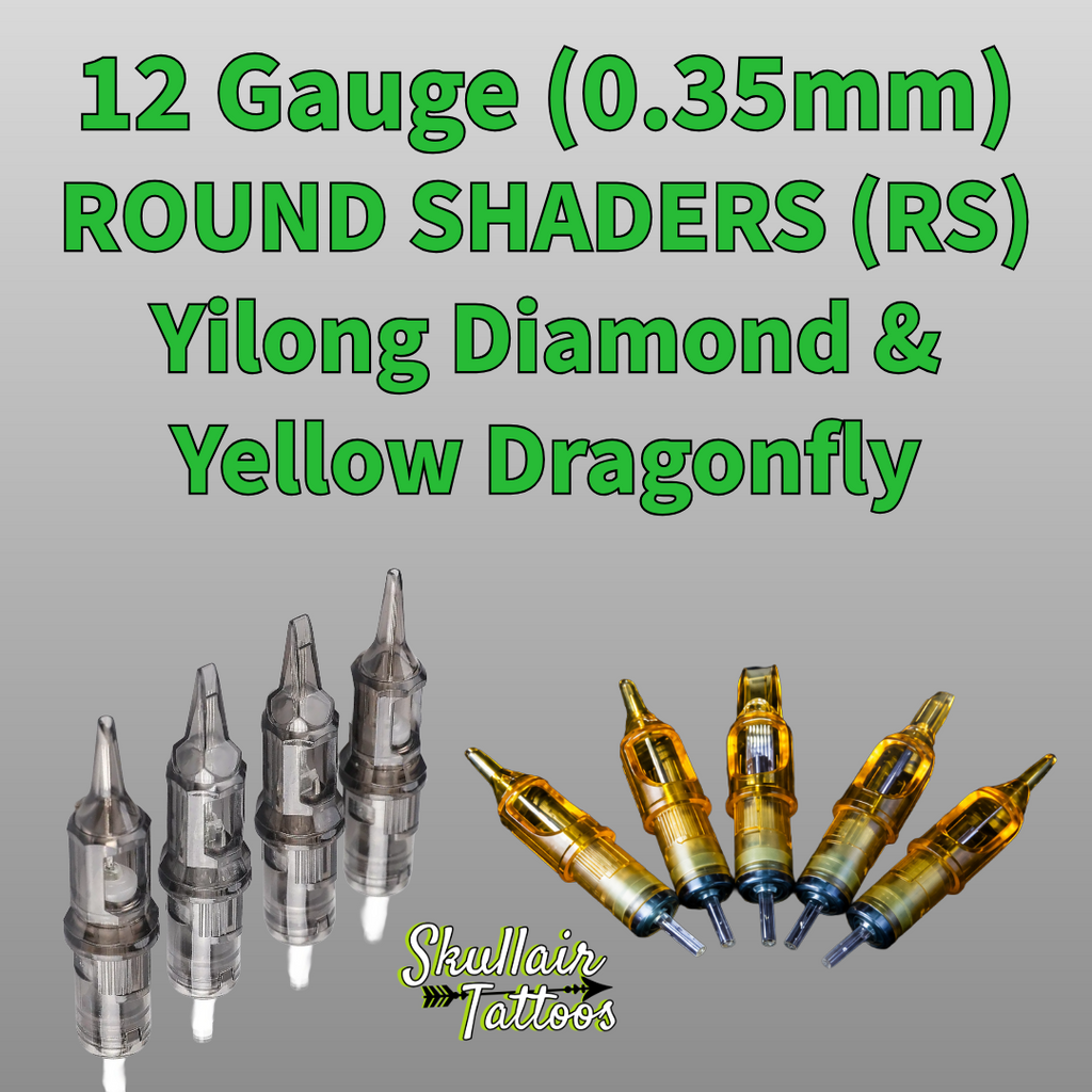12G (0.35mm) Round Shaders — Yilong Diamond & Yellow Dragonfly