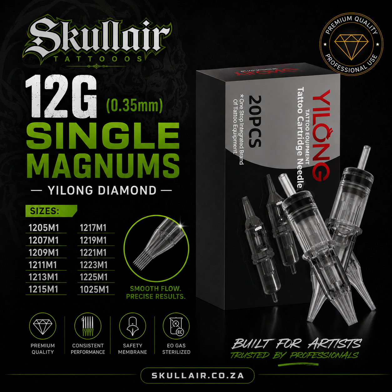 12G (0.35mm) Single Magnums — Yilong Diamond & Yellow Dragonfly
