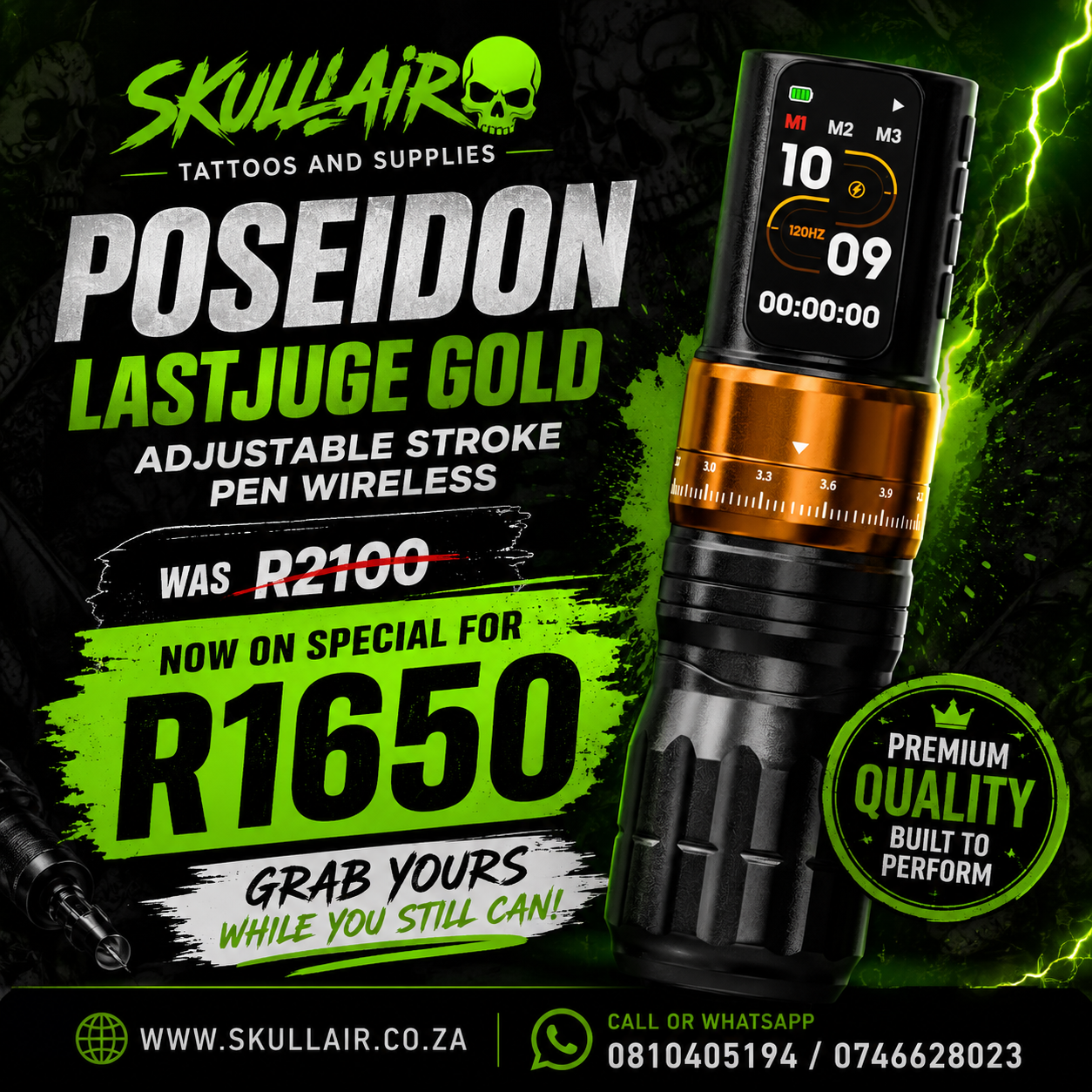 POSEIDON Lastjudge Gold Adjustable Pen Wireless