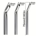 Curved Stainless Steel Piercing Receiving Tube – 6mm Inner Diameter (1pc)