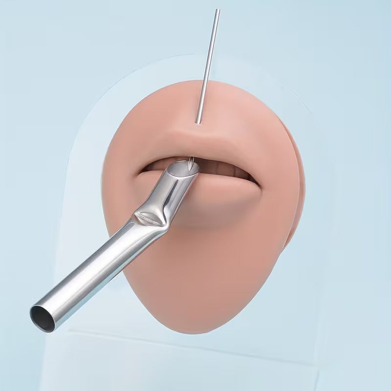 Curved Stainless Steel Piercing Receiving Tube – 6mm Inner Diameter (1pc)