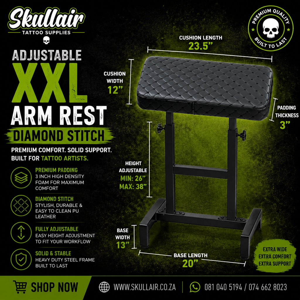 Adjustable XXL Arm Rest Diamond Stitch Premium 3 inch High Density Padding