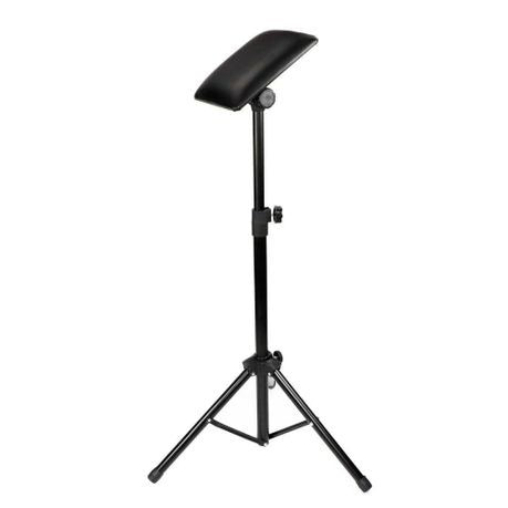 Tattoo Armrest – Small Satin Black Tripod