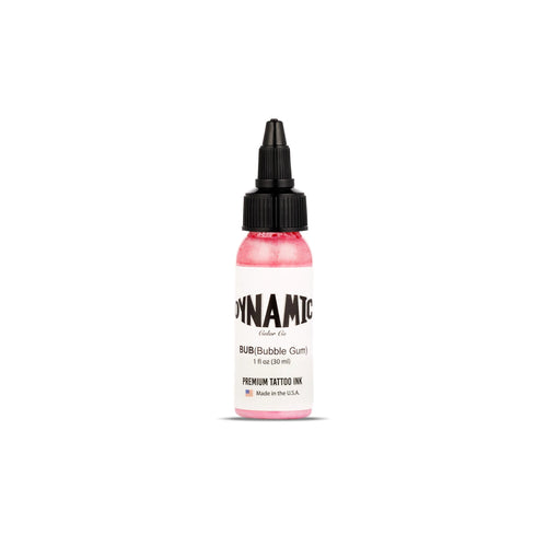 Dynamic Bubblegum Pink tattoo ink bottle with black cap