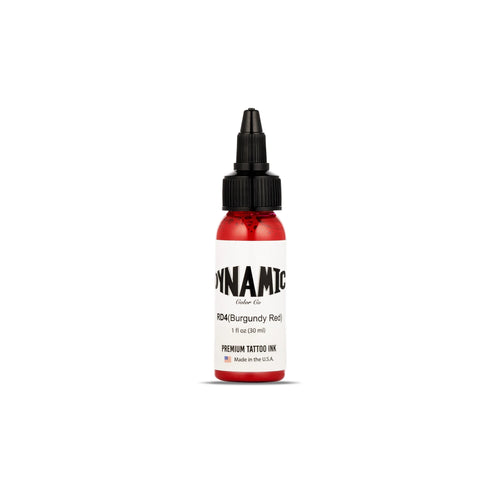 Dynamic Burgundy Red tattoo ink bottle with black cap