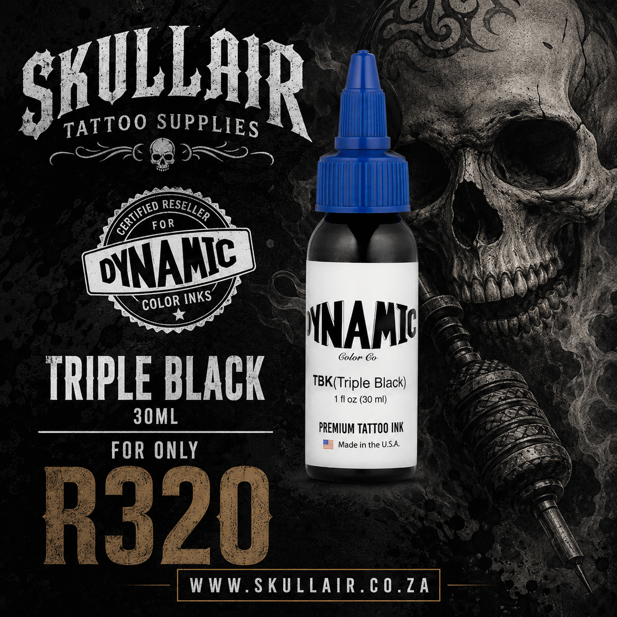 Dynamic Tattoo Ink - Triple Black TBK