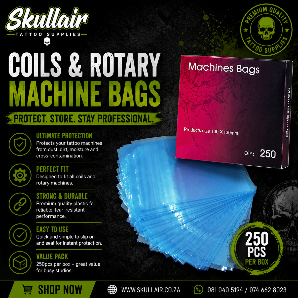 Coil & Rotary Machine Bags – 250pcs