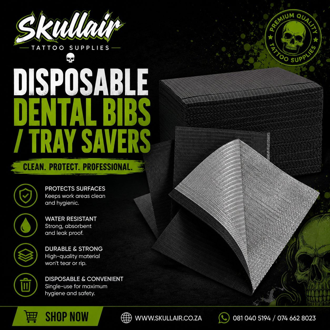 Disposable Dental Bibs / Tray Savers