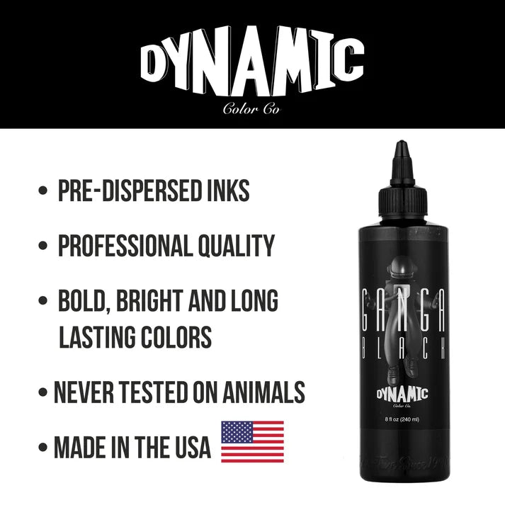 Ganga Black Tattoo Ink – Dynamic 240ml