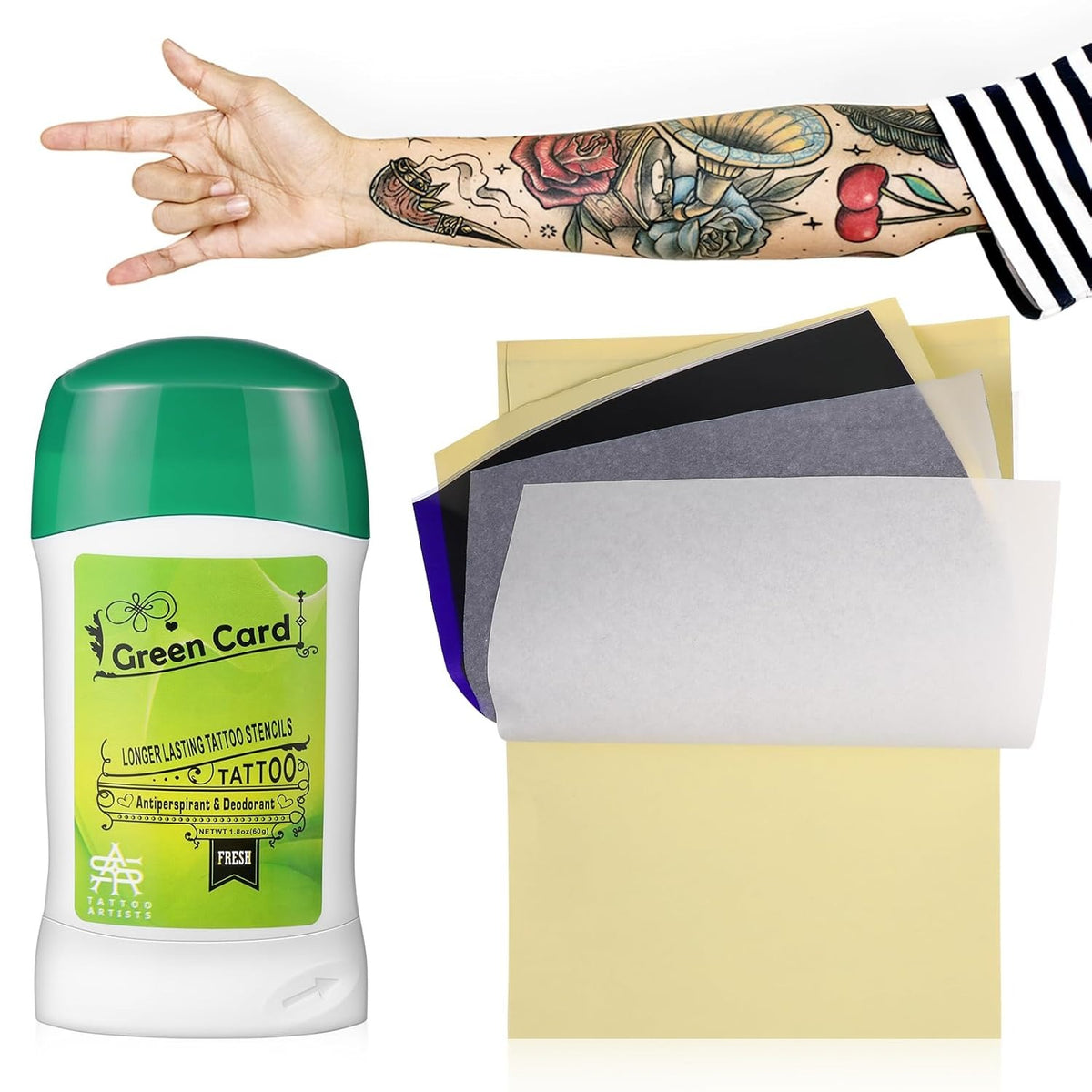 Green Card Tattoo Stencil Gel Stick
