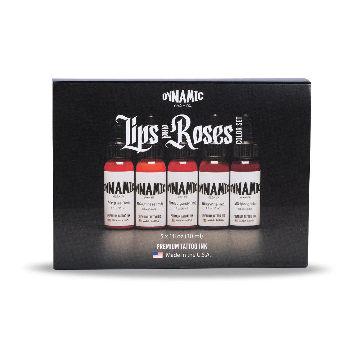Dynamic Tattoo Ink Lips and Roses 1oz Color Set