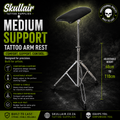 Medium Arm Rest Tripod – Chrome & Leather, Adjustable Height