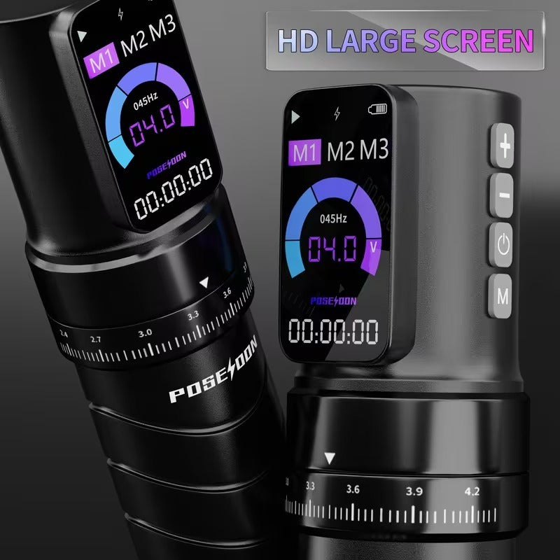 POSEIDON Professional Adjustable Stroke Wireless Tattoo Pen