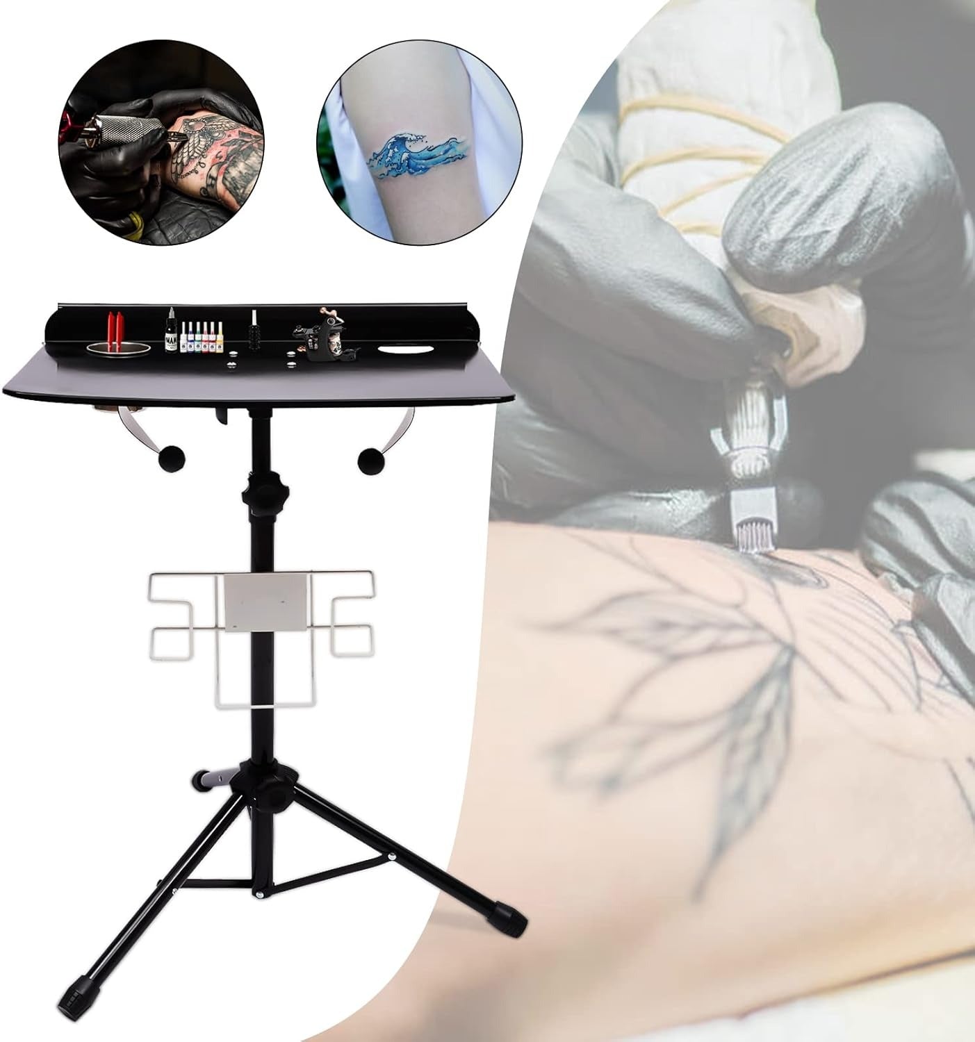 Portable Metal Tattoo Work Station – Tripod Stand