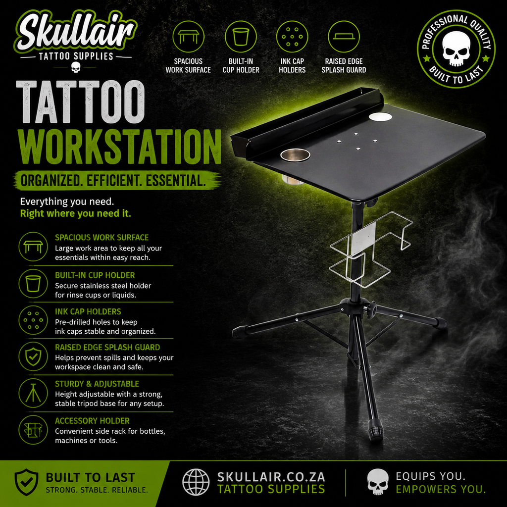 Portable Metal Tattoo Work Station – Tripod Stand
