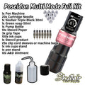 Poseidon Multi Mode Adjustable stroke Wireless Full Tattoo Kit