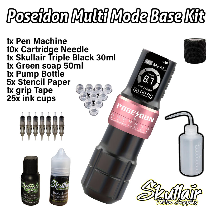 Poseidon Multi Mode Adjustable stroke Wireless Base Tattoo Kit