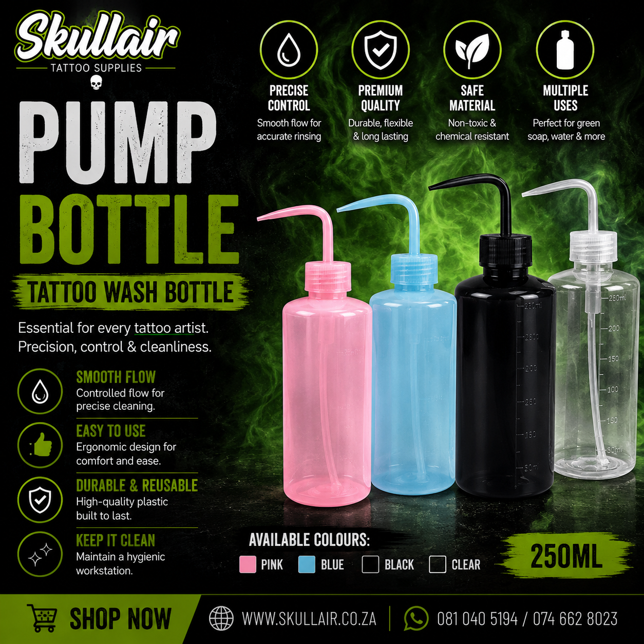 Pump Squeeze Bottle Tattoo Wash