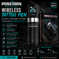 POSEIDON Wireless Tattoo Pen—OLED Display, Smart Memory