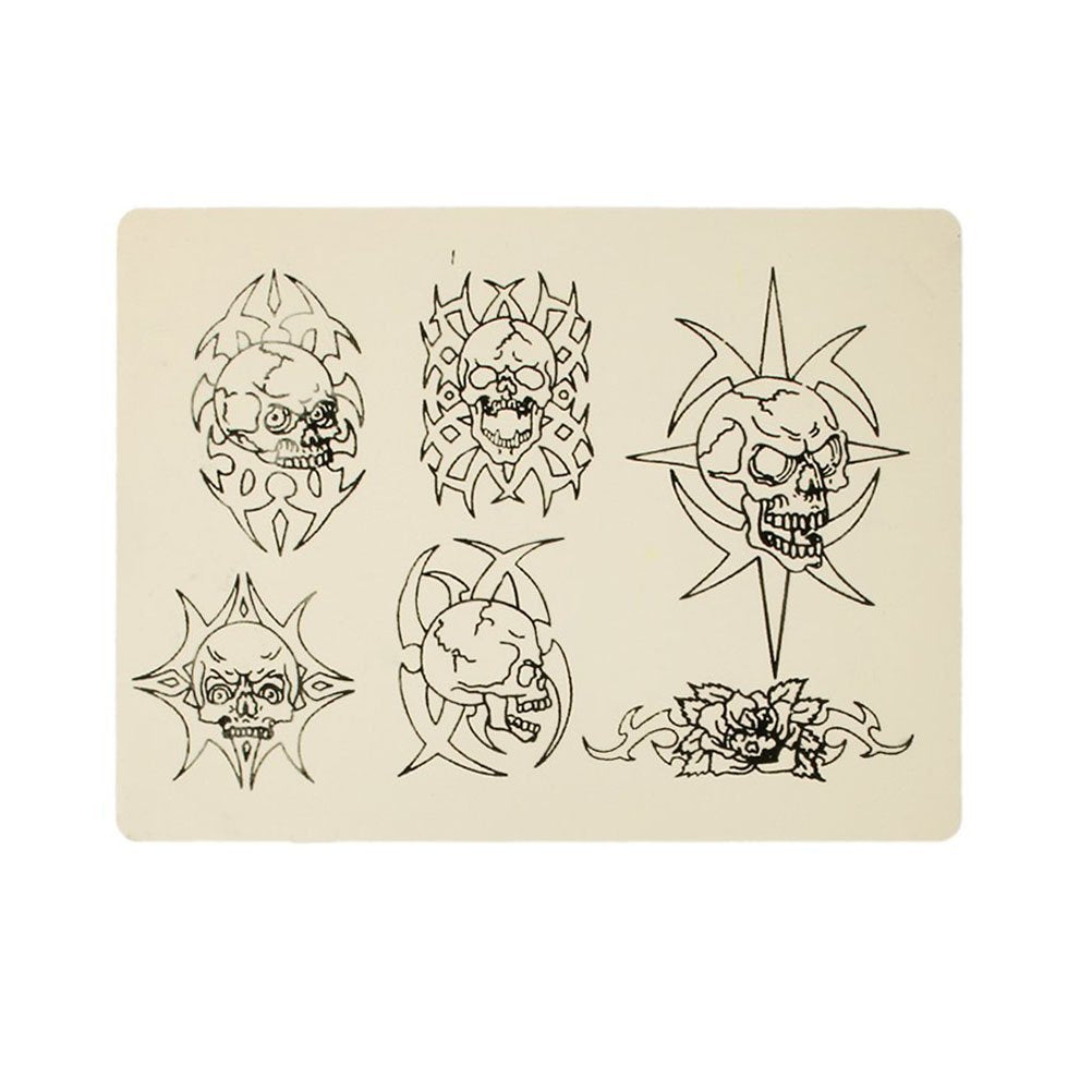Pre-Printed A5 Tattoo Latex Practice Skin with Stencil 1mm