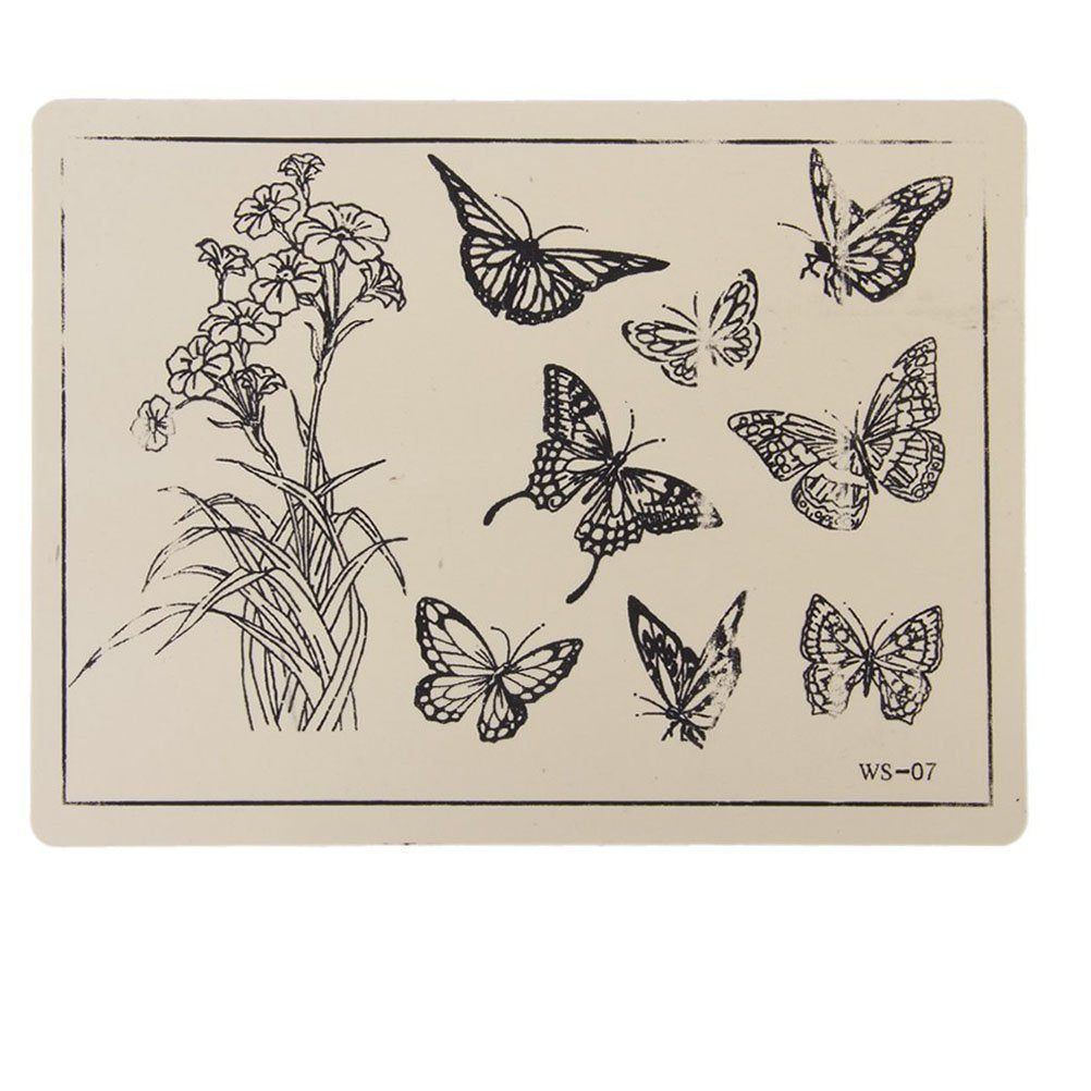 Pre-Printed A5 Tattoo Latex Practice Skin with Stencil 1mm