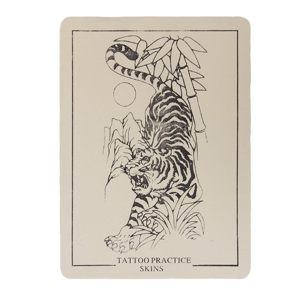 Pre-Printed A5 Tattoo Latex Practice Skin with Stencil 1mm