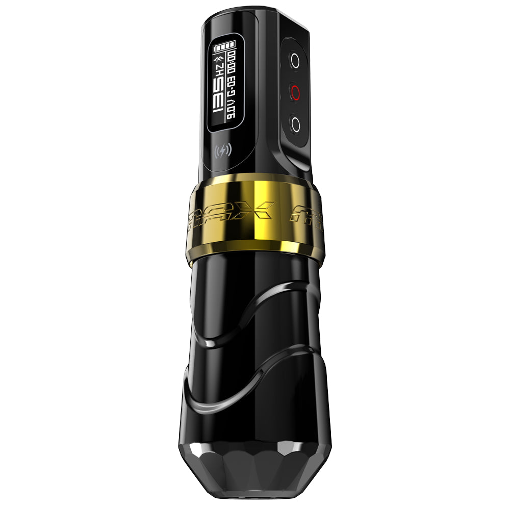 FK Irons Flux Max Tattoo Machine with 1 PowerBolt 2.0 — Pick Color and Stroke Length 3.2mm Gold Stealth