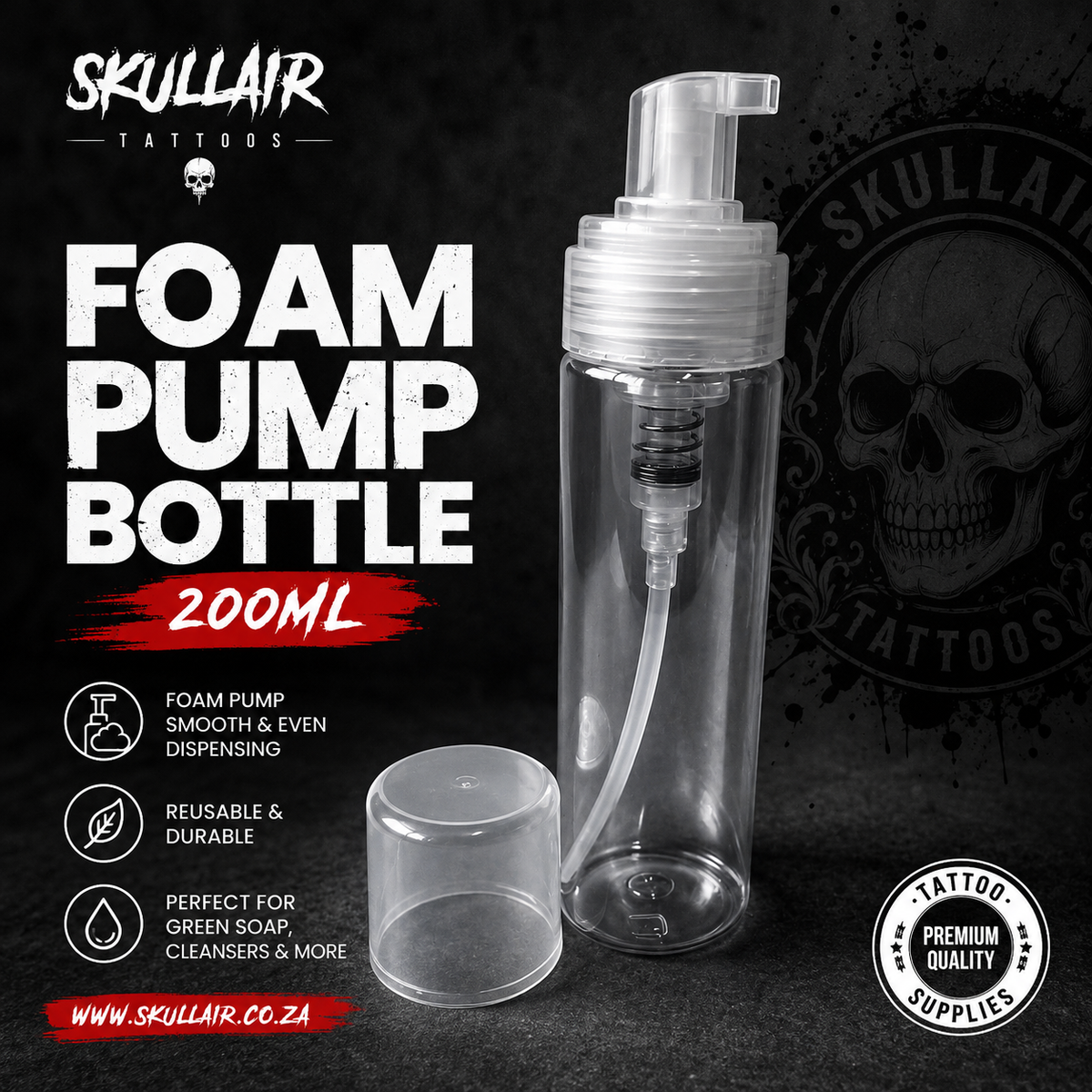Foam Pump Bottle – 200ml (Each)