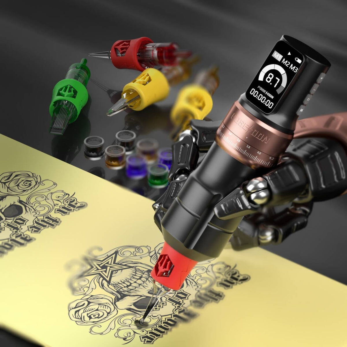 Poseidon Multi-Mode Adjustable Stroke Wireless Tattoo Pen
