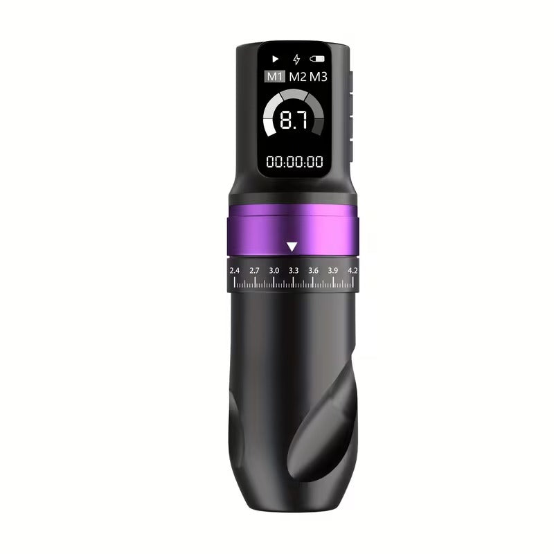 POSEIDON Last Judg Wireless Tattoo Pen – Purple, Adjustable Stroke