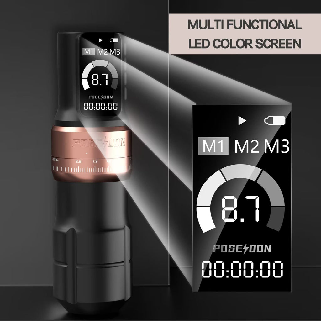 Poseidon Multi-Mode Adjustable Stroke Wireless Tattoo Pen