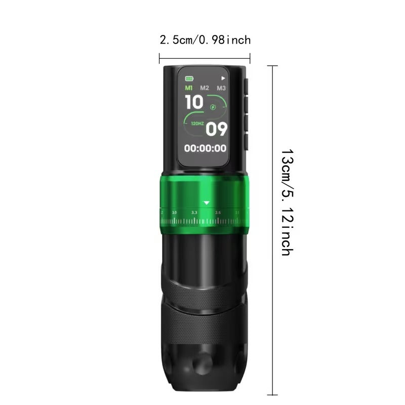 Wireless Tattoo Pen – Green Poseidon HM172