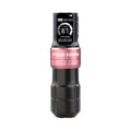 Black Poseidon Multi-Mode wireless tattoo pen with pink collar and digital display