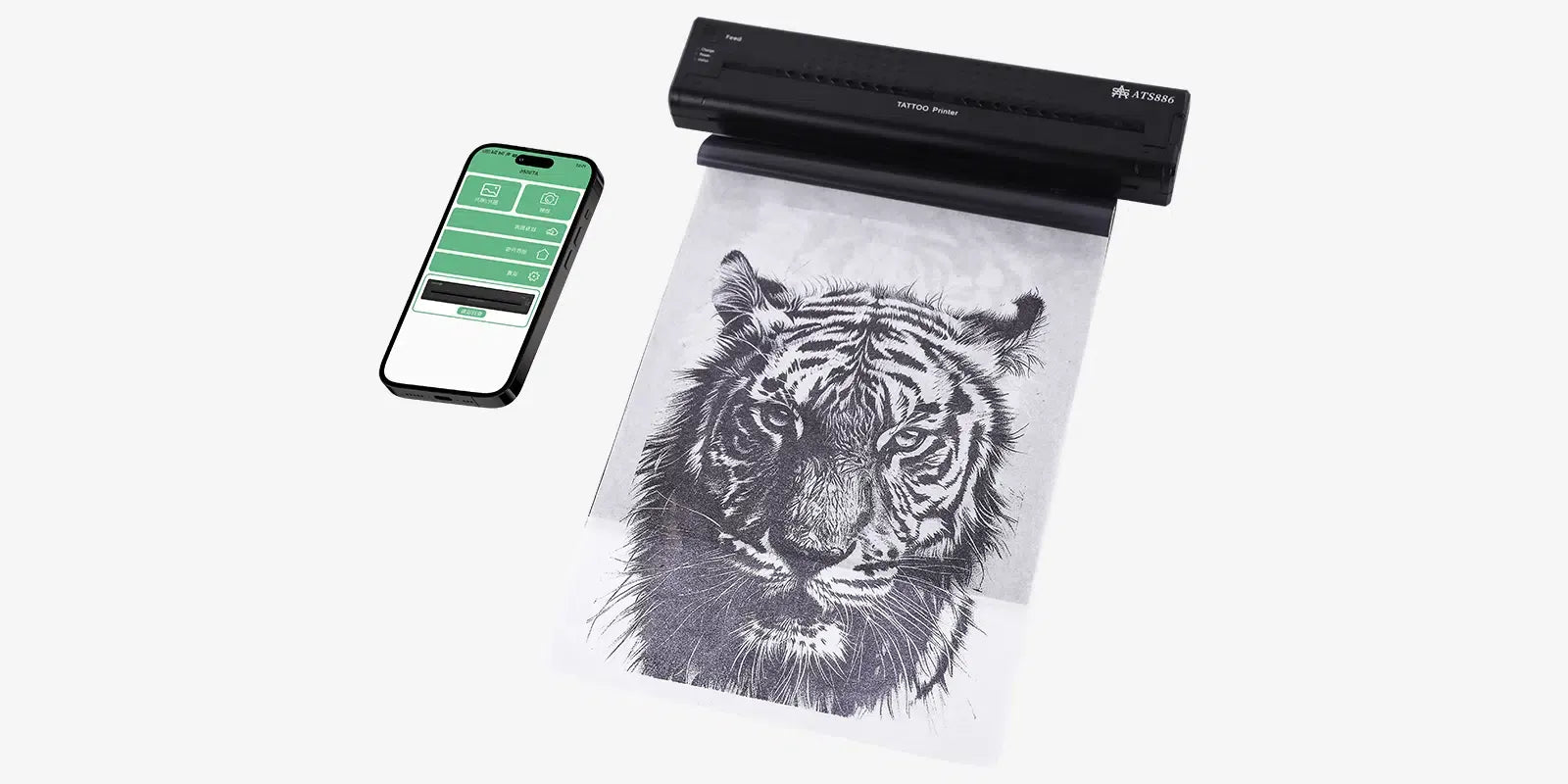 ATS886 Bluetooth Wireless Thermal Tattoo Stencil Printer
