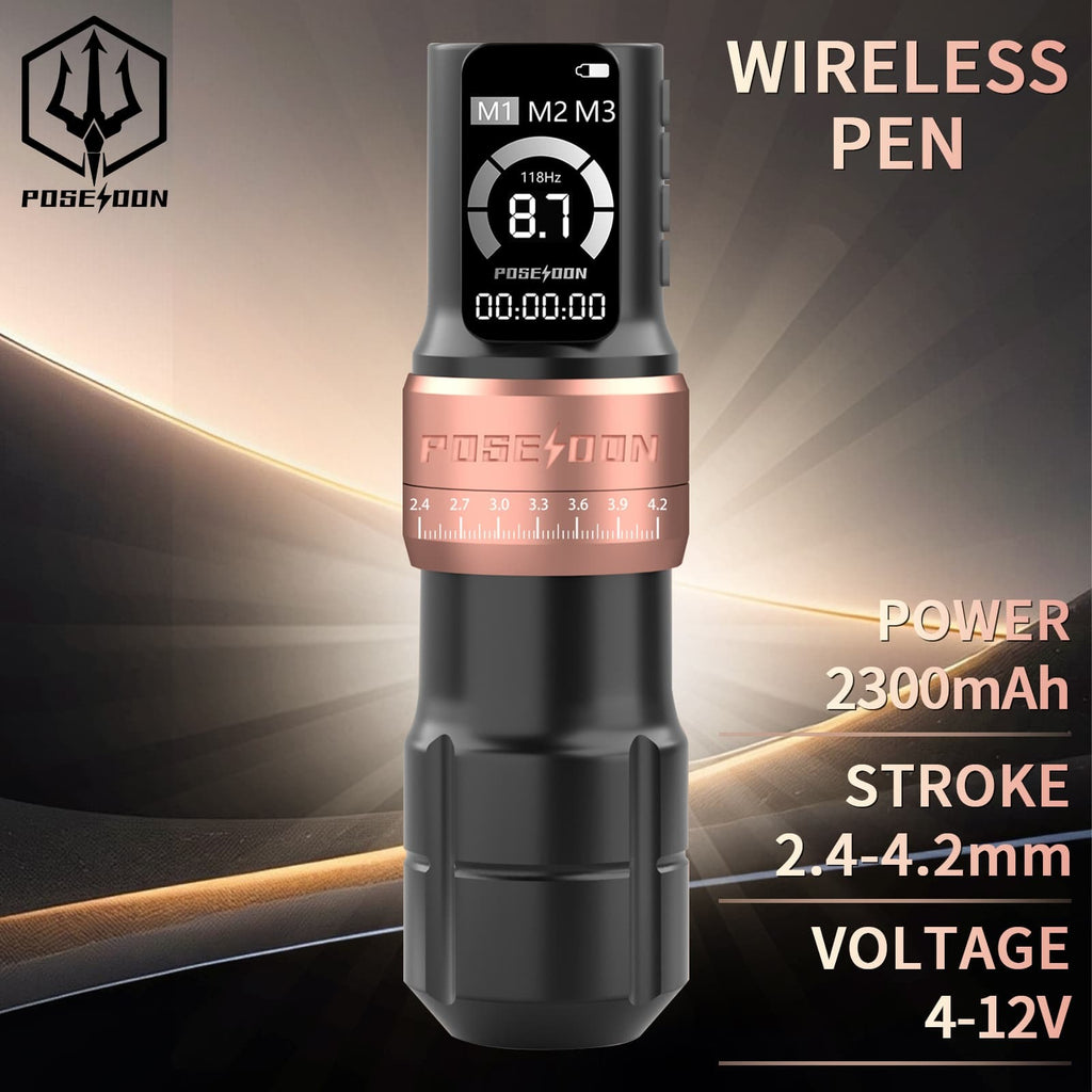 Poseidon Multi-Mode Adjustable Stroke Wireless Tattoo Pen