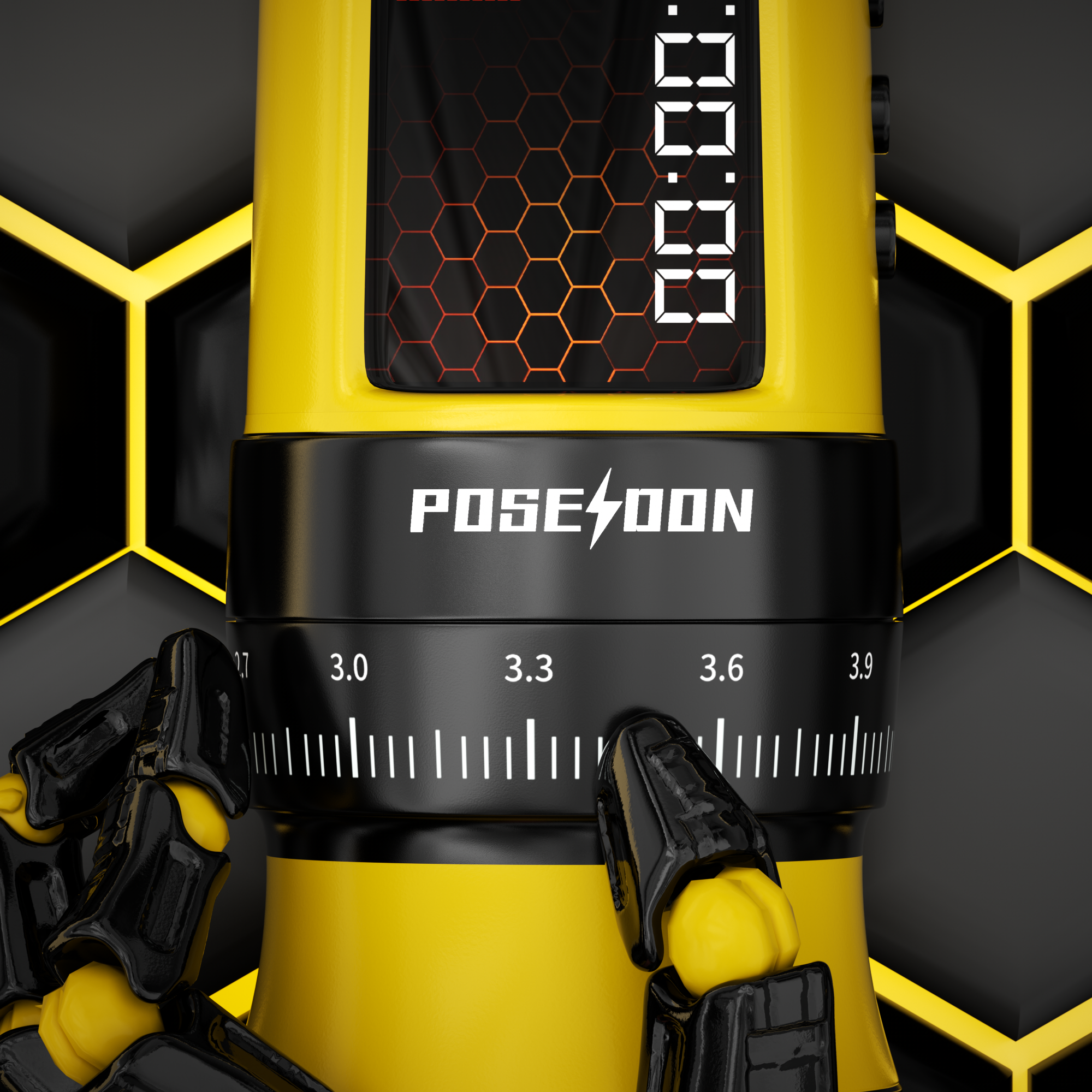 POSEIDON BEE Wireless Tattoo Pen – Honeycomb LED