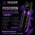 POSEIDON LastJudg purple Pen – Wireless Rotary Tattoo Machine Full Kit