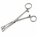 Pennington slotted forceps on a square white background