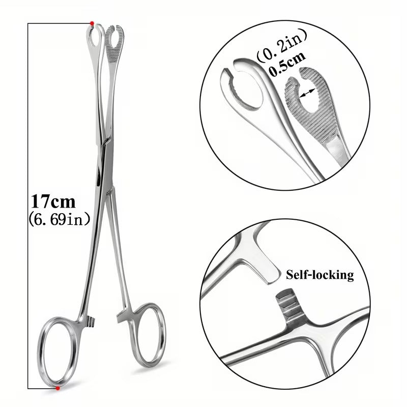 Slotted Forester forceps with round open jaws – view 2