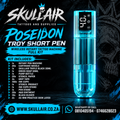POSEIDON Troy Short Pen – Wireless Rotary Tattoo Machine Full Kit