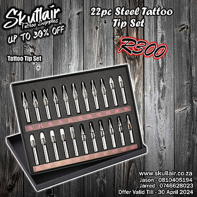 22pc Stainless Steel Tips