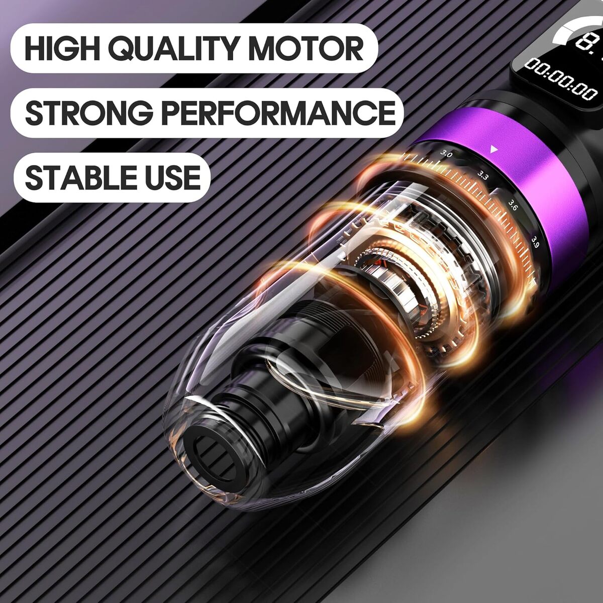 POSEIDON Purple LastJudg Wireless Tattoo Machine