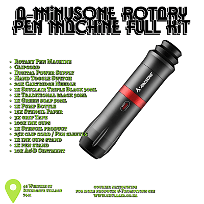 A-Minusone  pen style  Rotary Machine Full Kit