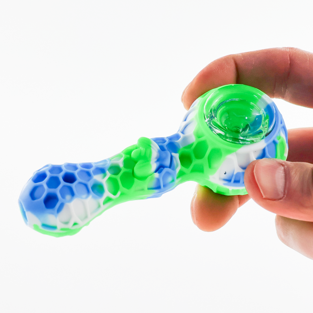 Silicone Hand Pipe With Glass Bowl Silicone Hand Pipe With Glass Bowl