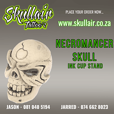 Ink Cup Stand Necromancer Skull