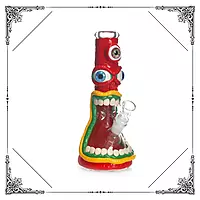 Monster Face Beaker Water Pipe + Ice Catcher + Downstem Bong