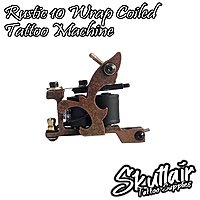 Premium Coiled Tattoo Machine Iron Chassis (10 Wrap Pro) Rustic Premium Coiled Tattoo Machine Iron Chassis (10 Wrap Pro) Rustic