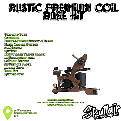 Premium Coiled Tattoo Machine Iron Chassis Base Kit
